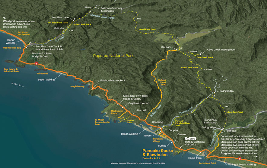 Punakaiki map 2013